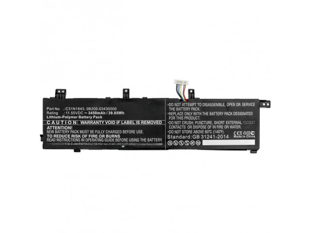 Laptop Battery for Asus  39.85Wh Li-ion 11.55V 3450mAh