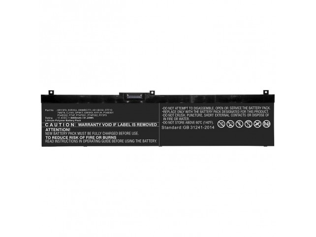 Laptop Battery for Dell  91.20Wh Li-Pol 11.4V 8000mAh