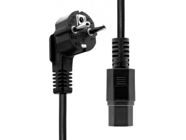 ProXtend Power Cord Schuko Angled to  C15 2M Black