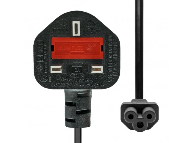 ProXtend Power Cord UK to C5 Angled 2M  Black