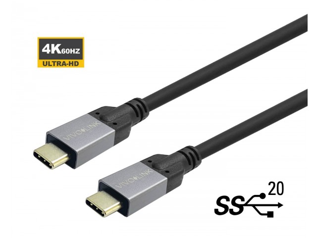 Vivolink USB-C to USB-C Cable 0.5m  Supports 20 Gbps data