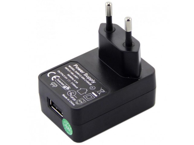Zebra USB Power Supply, 100-240 VAC  Input with Europe plug,