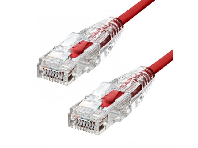 ProXtend Ultra Slim CAT6A U/UTP CU  LSZH Ethernet Cable Red 25cm