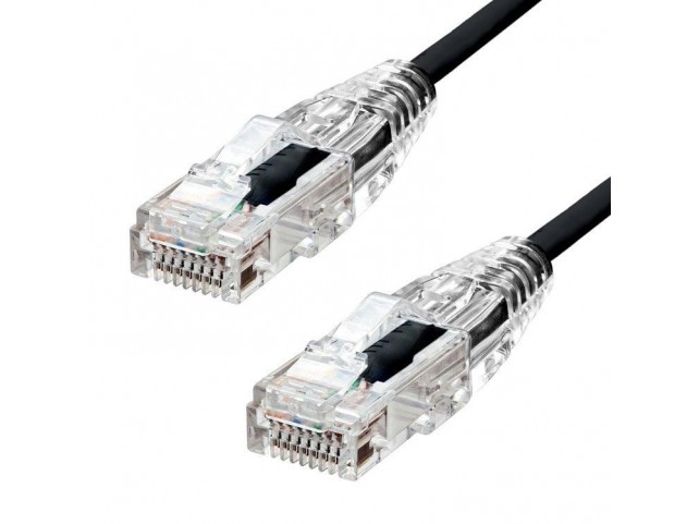 ProXtend Ultra Slim CAT6 U/UTP CU LSZH  Ethernet Cable Black 30cm