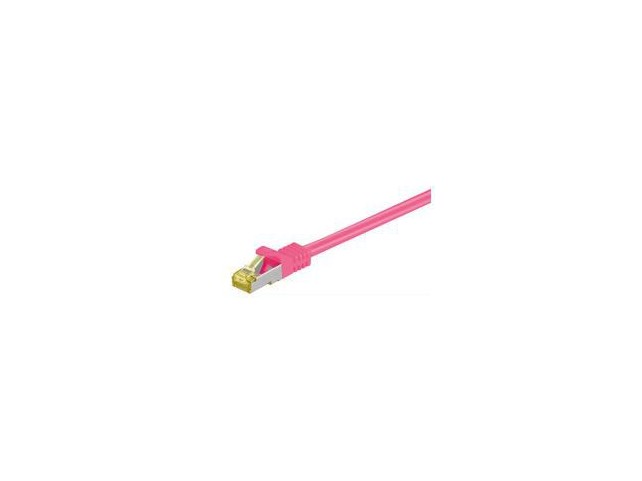 MicroConnect RJ45 patch cord S/FTP (PiMF),  w. CAT 7 raw cable 1.5m Pink