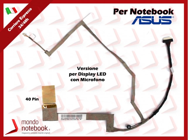 Cavo Flat LCD ASUS K52 Series (LED) (con microfono)