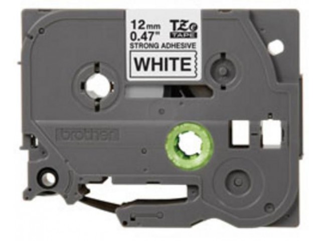 Brother TZES231 12MM BLACK ON WHITE  STRONG ADHES - MOQ 25 Extra