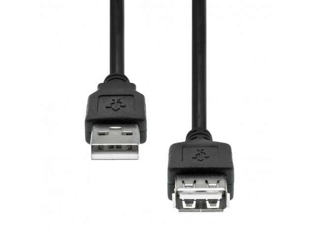 ProXtend USB 2.0 Extension Cable Black  0.5M