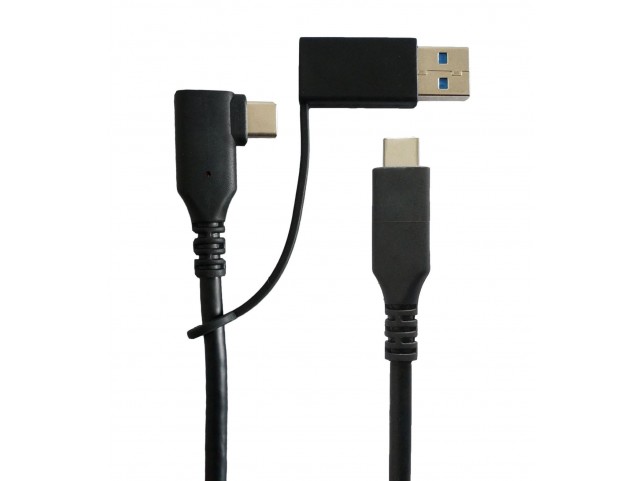MicroConnect USB3.0, USB-C angled And A  Male/C female adapter to C