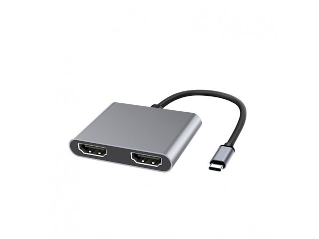 MicroConnect USB-C to HDMI X2 Female  splitter Multi-Monitor
