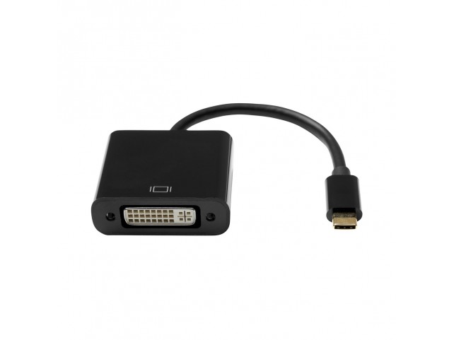 ProXtend USB-C (M) to DVI-I 24+5 (F)  Adapter, Black 10CM