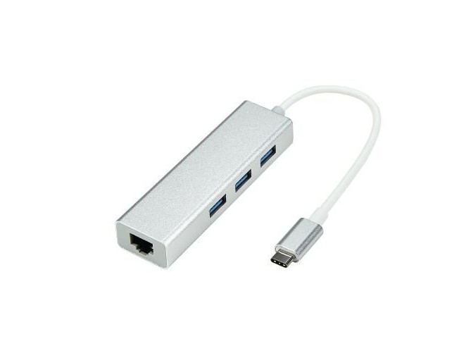 ProXtend USB-C to Ethernet and 3x  USB3A Silver