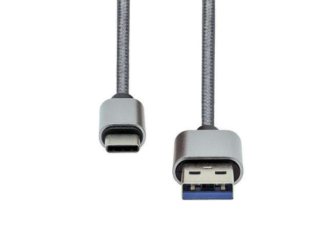 ProXtend USB-C to USB A 3.0 cable 1M  Silver braiding