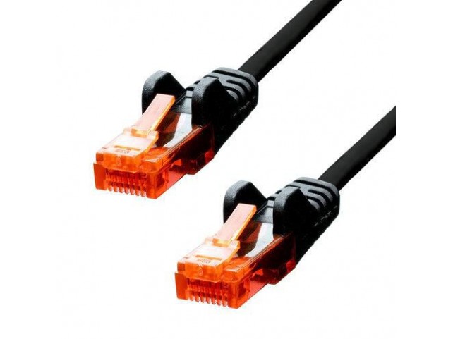 ProXtend CAT6 U/UTP CCA PVC Ethernet  Cable Black 25cm