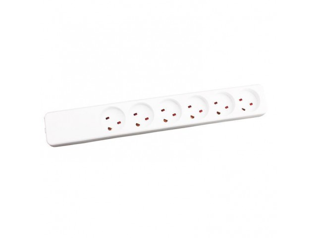 Garbot Garbot Plast Power Strip  6-way K-IT Outlet. White