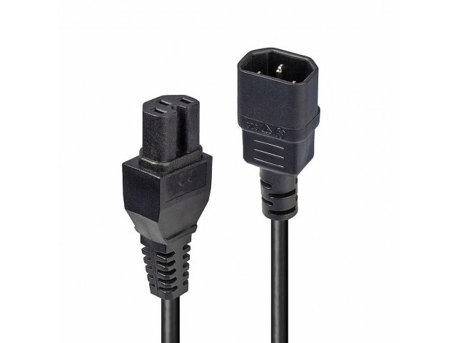 Lindy 2m C14 to C15 Mains Cable,  lead free