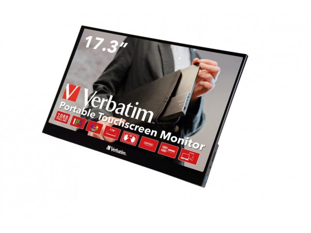 Verbatim PMT-17 Portable Touchscreen  Monitor 17.3" Full HD 1080p