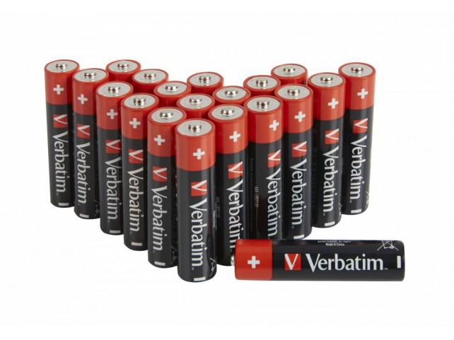 Verbatim ALKALINE BATTERY AAA 20 PACK  (HANGCARD) 49876, Single-use