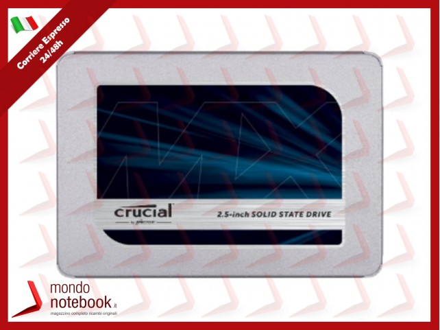 SSD CRUCIAL CT500MX500SSD1 2.5" 500GB SATA3 READ: 555MB/S-WRITE: 515MB/S
