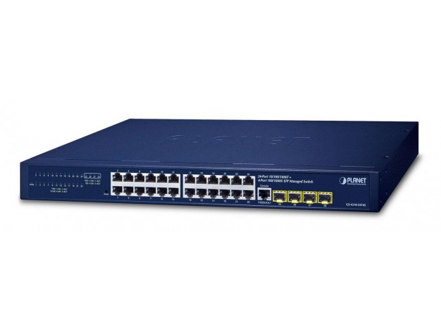 Planet IPv4/IPv6, 24-Port  10/100/1000T + 4-Port
