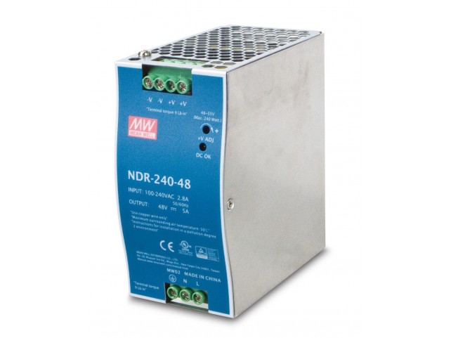 48V, 240W Din-Rail Power  Supply (NDR-240-48, adjustable
