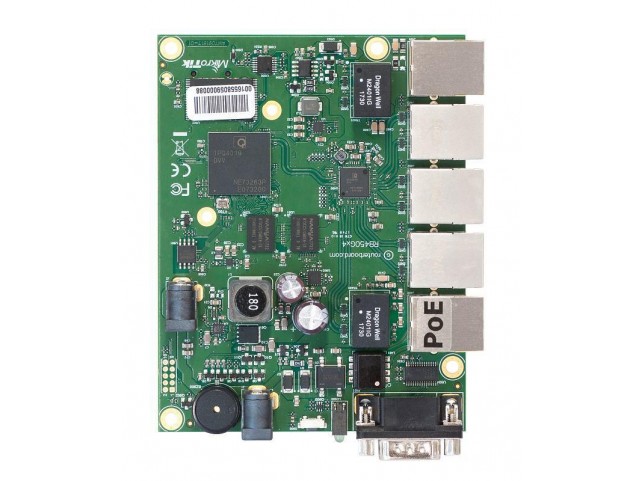 MikroTik RouterBOARD 450Gx4 with four  core 716MHz Atheros CPU,