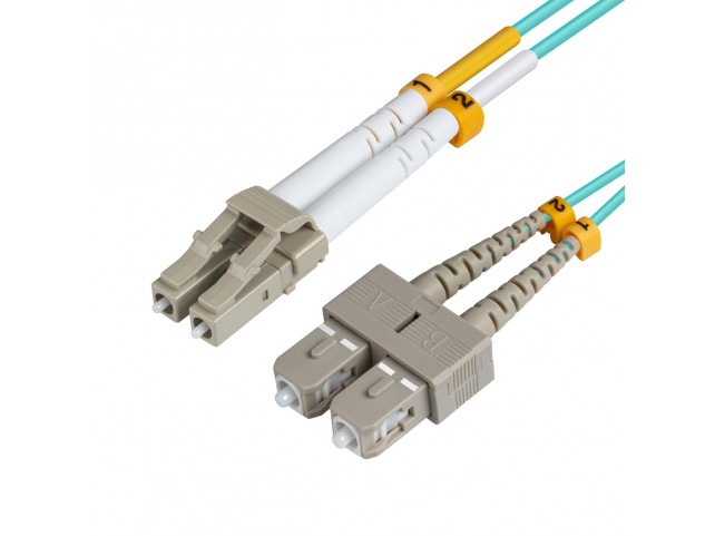 MicroConnect LC/UPC-SC/UPC 30m OM3  Multimode Duplex LSZH