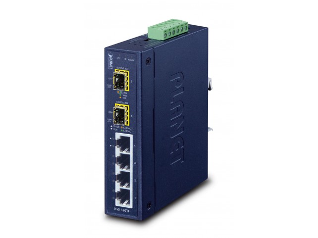 Planet IP30 Industrial 4-P 10/100/100  + 2-P 100/1000X SFP Gigabit