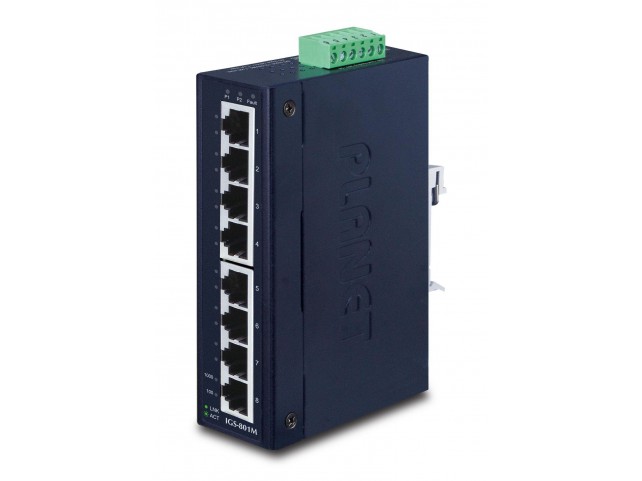 Planet IP30 Slim type 8-P Industrial  Manageable Gigabit Ethernet