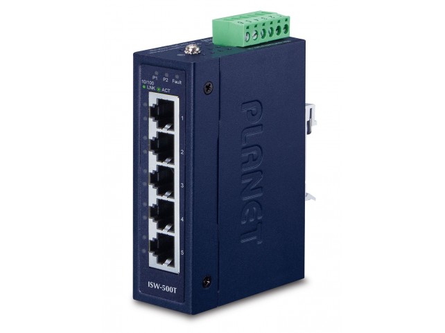 Planet IP30 Compact size 5-Port  10/100TX Fast Ethernet Switch