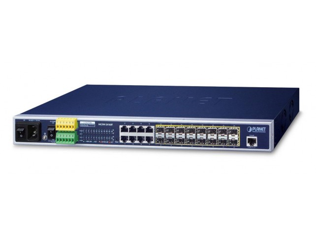 Planet 16-Port 100/1000Base-X SFP  + 8-Port 10/100/1000Base-T