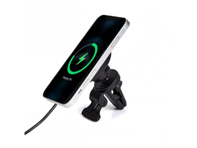 eSTUFF Magnetic Wireless Car Charger  with USB-C plug. Charges up