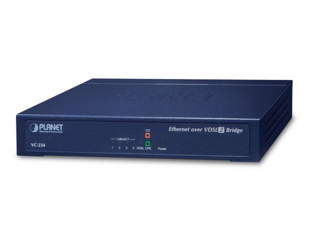 Planet 100/100 Mbps Ethernet (4-Port  LAN) to VDSL2 Bridge - 30a