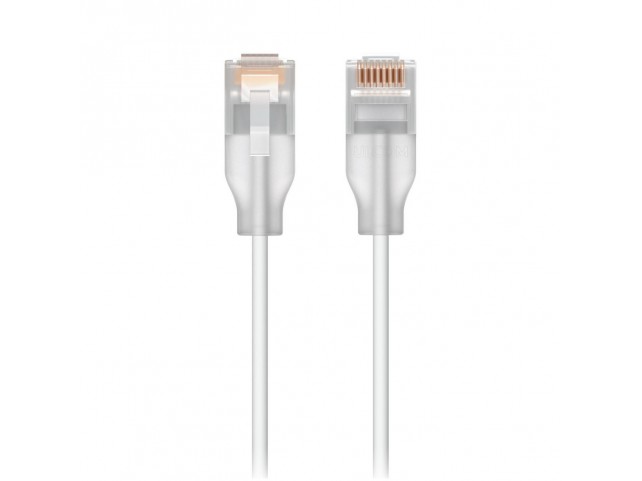 Ubiquiti Nano-thin patch cable with a  translucent boot designed to