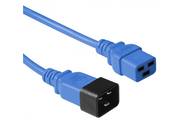 MicroConnect Blue power cable C20-F to  C19M, 0.9 M