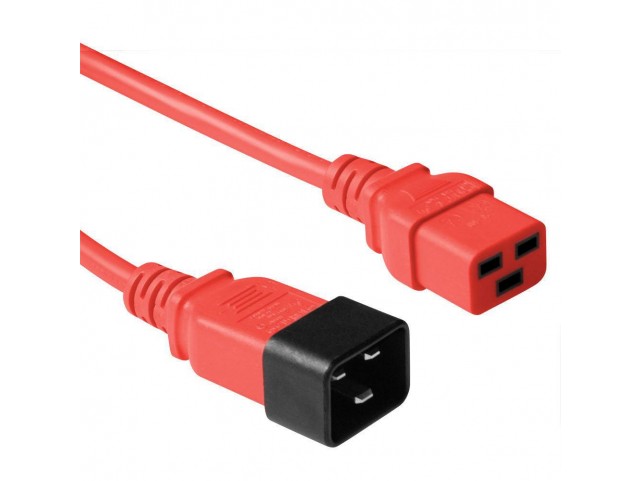 MicroConnect Red power cable C20-F to  C19M, 0.9 M