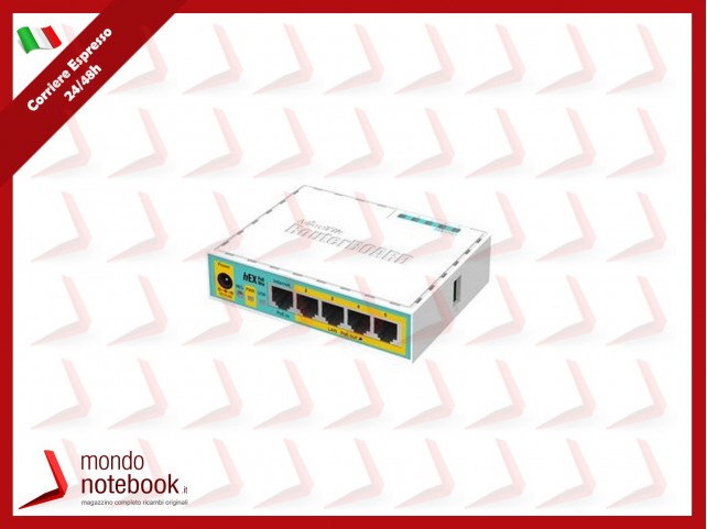 ROUTER MIKROTIK hEX PoE lite with 650MHz CPU,64MB RAM,5xLAN (four withPoE out)USB,RouterOS L4,plasti