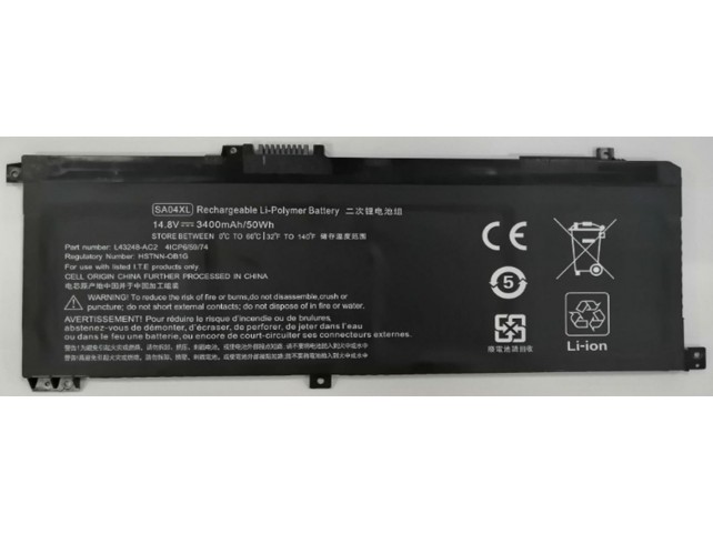 CoreParts Laptop Battery for HP  50Wh Li-ion 14.8V 3350mAh for