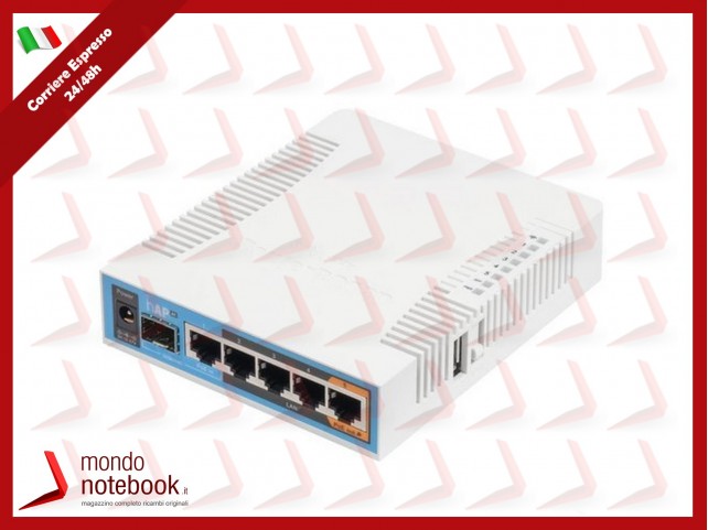 ACCESS POINT MIKROTIK hAP ac 720MHzCPU,128MB RAM,5Gigabit LAN,built-in2.4Ghz 802.11b/g/n 3chain wire
