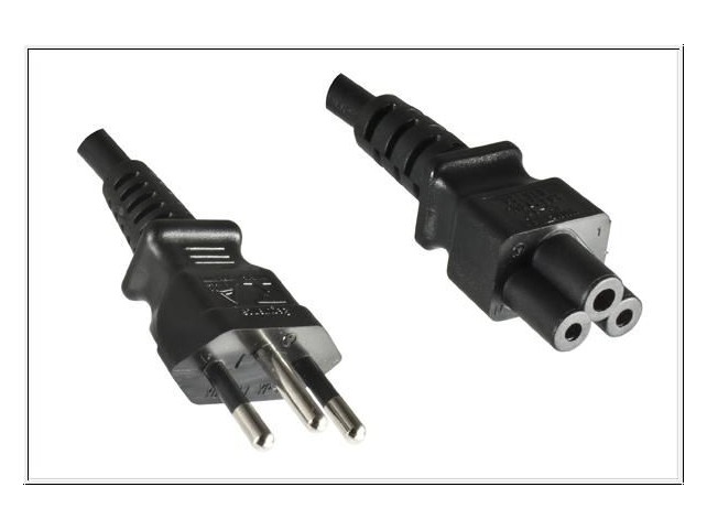 Power Cord Brazil to C5 1.8m  Brazil plug Type N to C5 Black