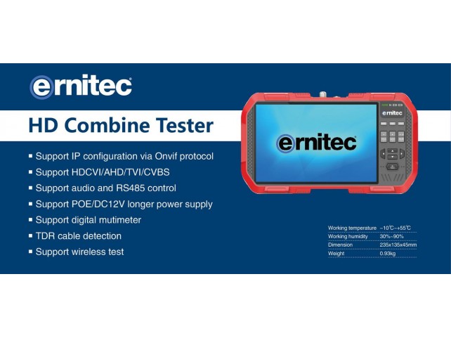 Ernitec 7" Touch Screen Test Monitor,  Wi-Fi, Supports