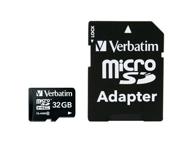 Verbatim 32 GB SD Micro (SDHC) Class 10  With Adaptor