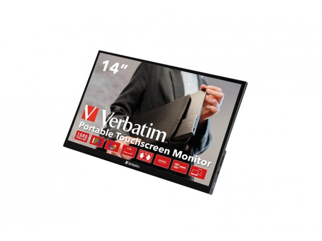 Verbatim PMT-14 Portable Touchscreen  Monitor 14" Full HD 1080p