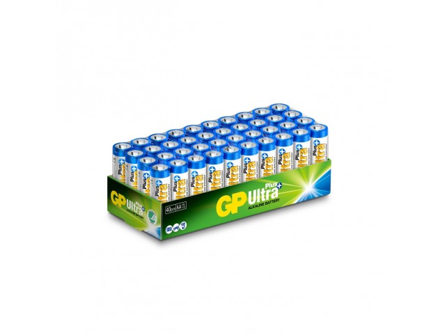 GP Batteries Ultra Plus Alkaline AA  batteri, 15AUP/LR6, 40-pak