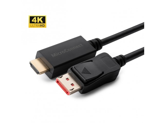 MicroConnect 4K Displayport 1.4 to HDMI  2.0 Cable Supports 4K*2K@60Hz