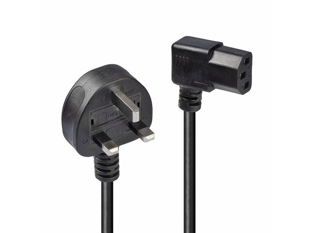 Lindy 1M Uk 3 Pin To Right Angled  Iec C13