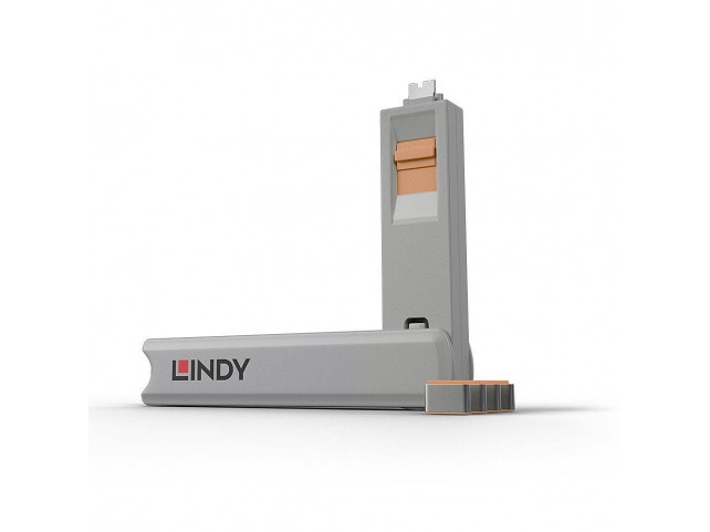 Lindy Port blocker key Grey, Orange  4 pc(s) 40428, Port blocker