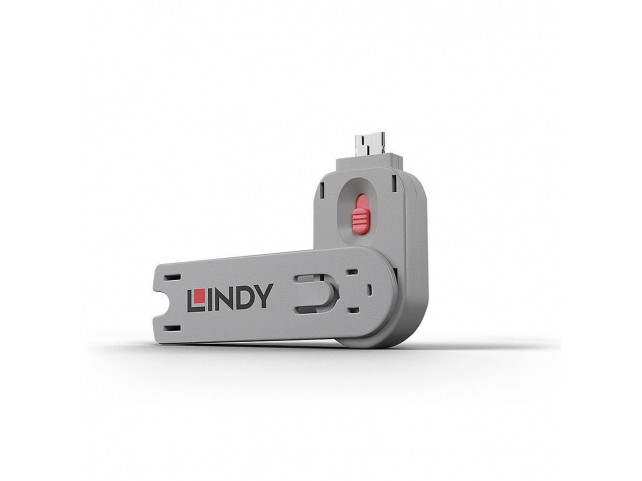 Lindy USB Port Blocker PINK -Key  40620