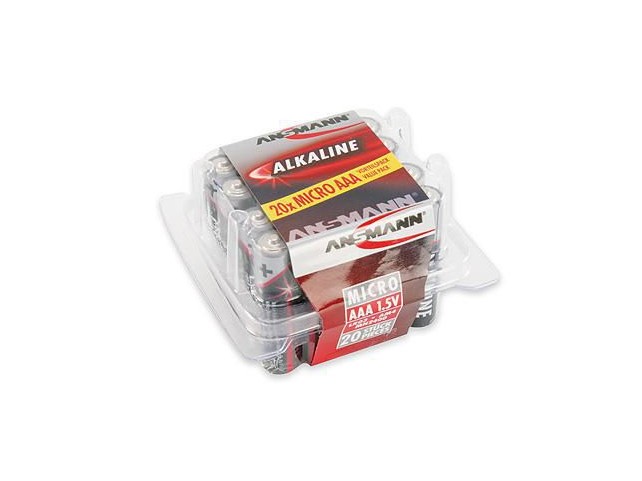 ANSMANN Battery LR03 Micro (AAA),1.5V  Alkaline, 20pcs/box