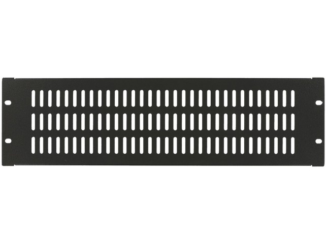 Lanview 3U 19" SCREW TYPE, VENTED  BLANK PANEL BLACK